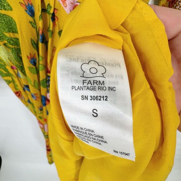 FARM Rio Yellow Summer Garden Maxi Dress Small - worn once - Picture 8 of 10